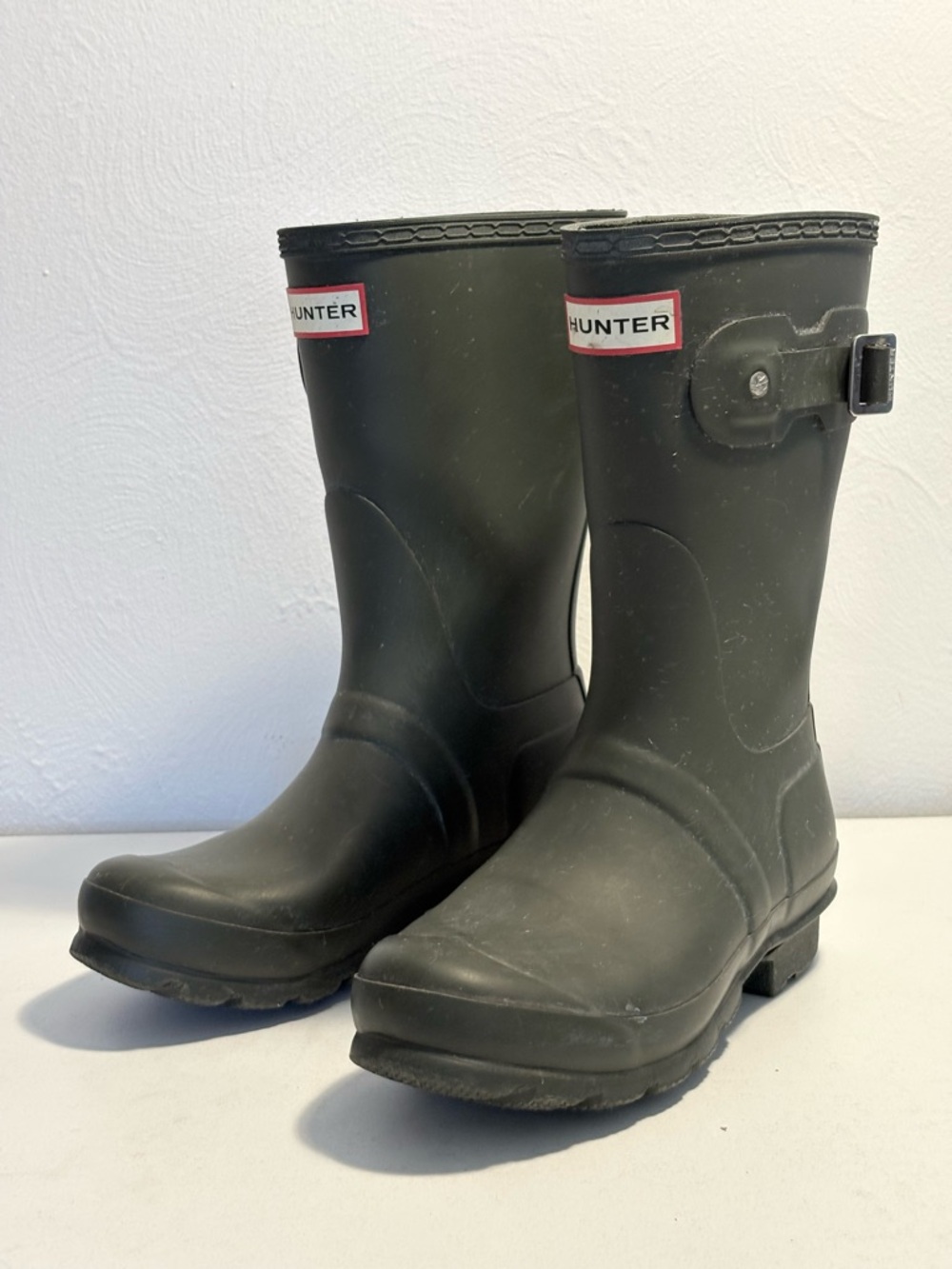 Hunter Original Short Green rain boots size 5